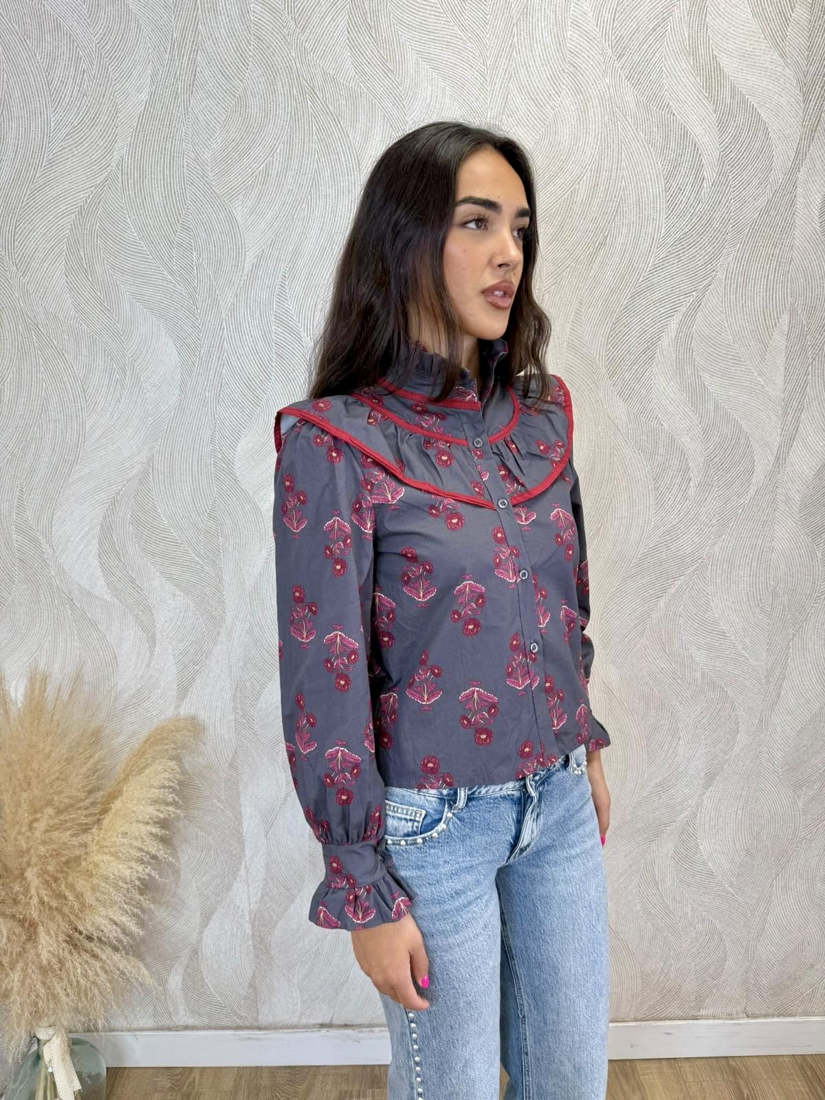Camisa Genoveva gris - Imagen 4