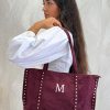 Bolso ante tachuelas personalizable burdeos - Imagen 2