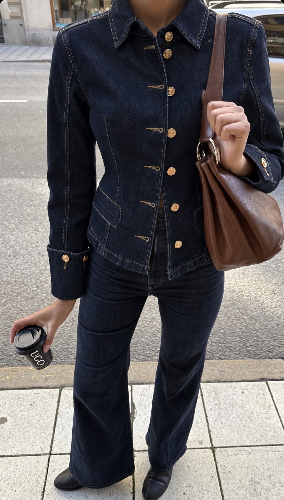 Chaqueta vaquera doblez manga