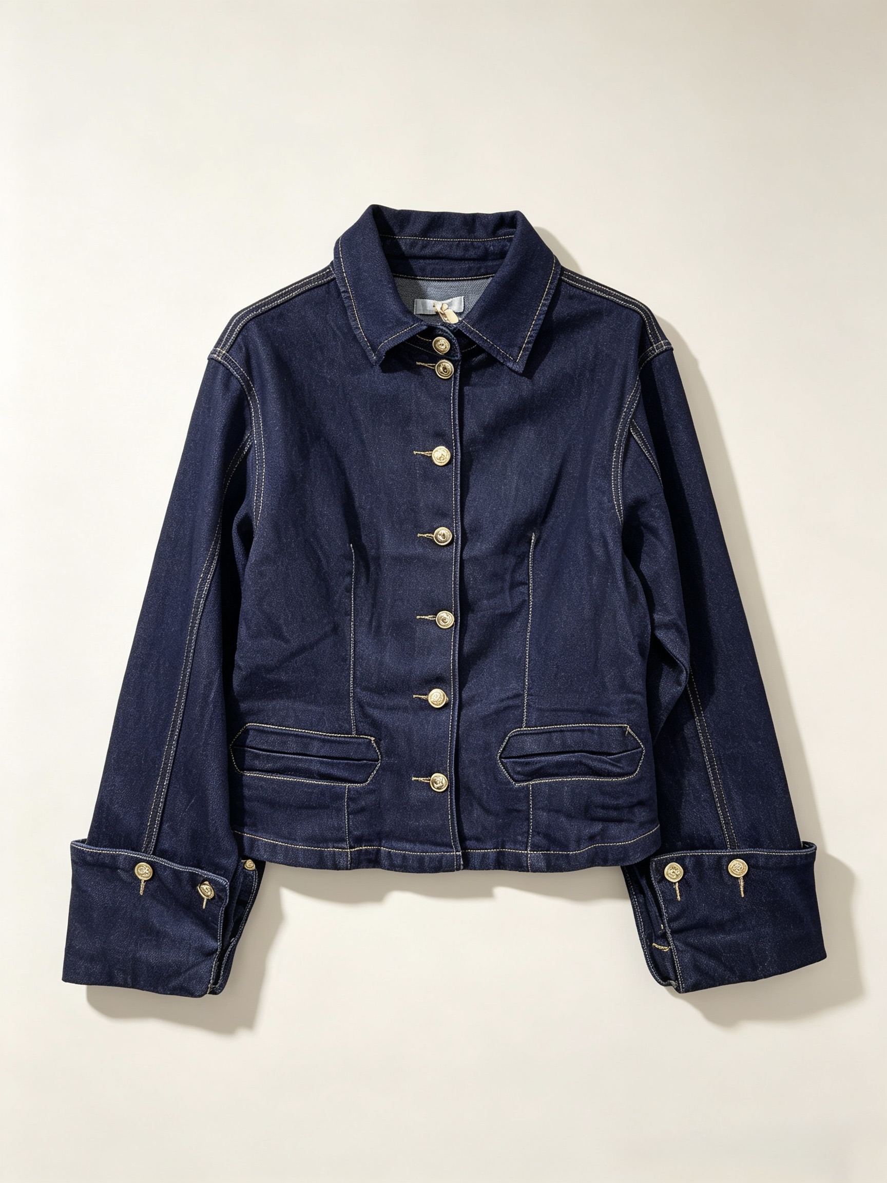 Alternative view of Chaqueta vaquera doblez manga