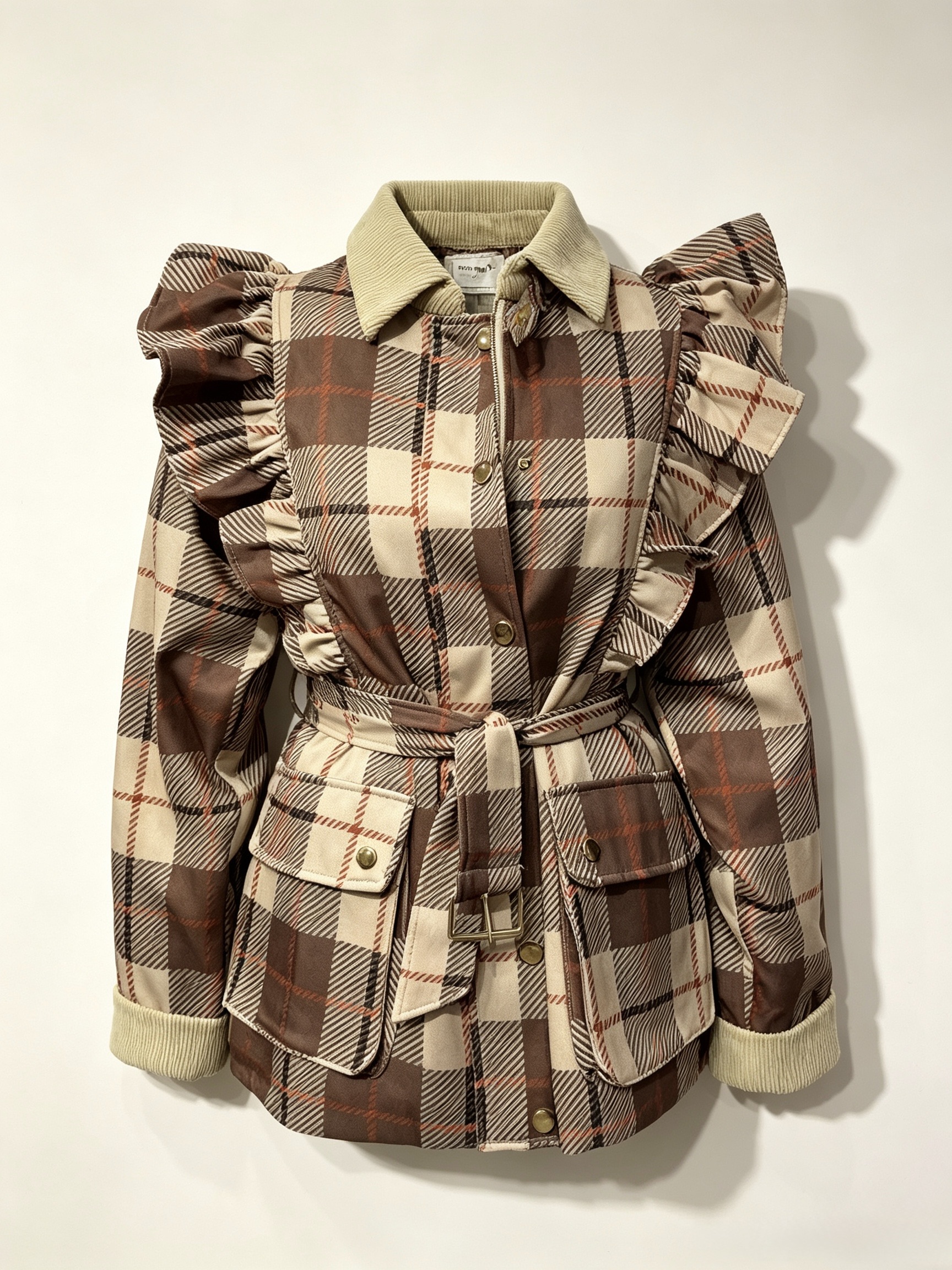 Alternative view of Chaqueta Royal cuadros camel