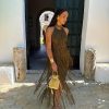 Vestido bandage flecos kaki - Imagen 9
