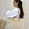 Bolso tote neopreno personalizado beige - Imagen 5