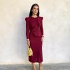 Vestido Vitoria burdeos - Imagen 4