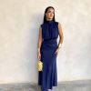 Vestido Positano azul marino - Imagen 3