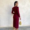 Vestido Vitoria burdeos - Imagen 5
