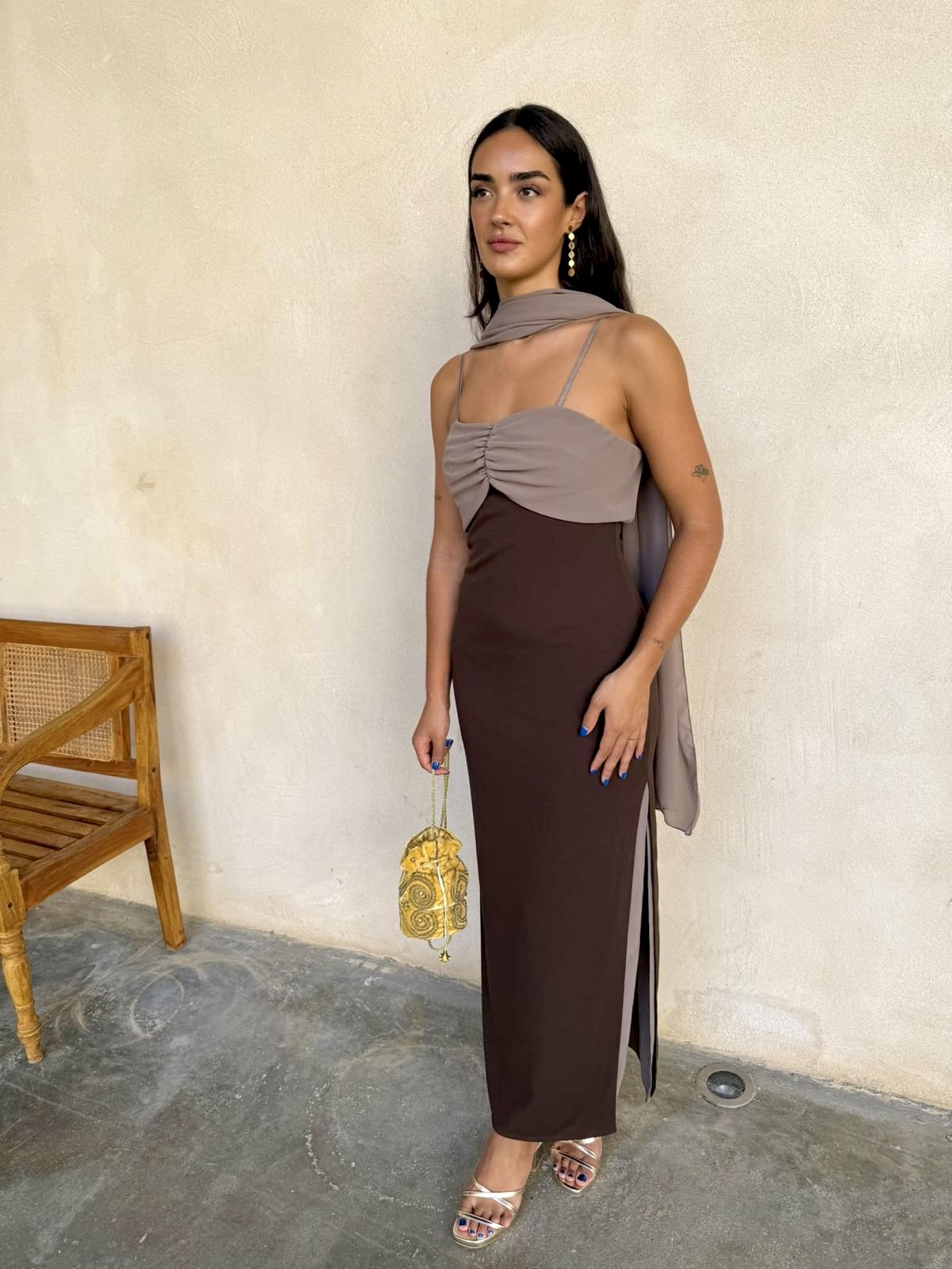 Vestido Macerata marrón - Imagen 7