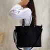 Bolso ante asa tachuelas personalizable negro - Imagen 3