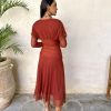 Vestido midi tul teja - Imagen 4