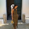 Vestido bandage flecos kaki - Imagen 5