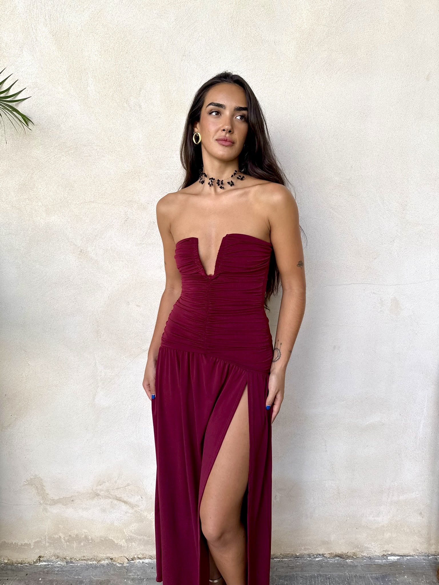 Vestido Gianna burdeos