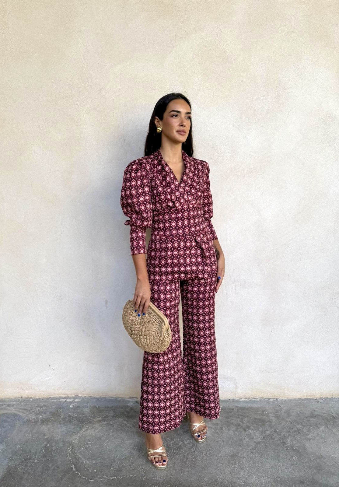 Conjunto traje estampado etnic