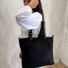 Bolso ante asa tachuelas personalizable negro - Imagen 4