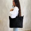 Bolso ante asa tachuelas personalizable negro - Imagen 2
