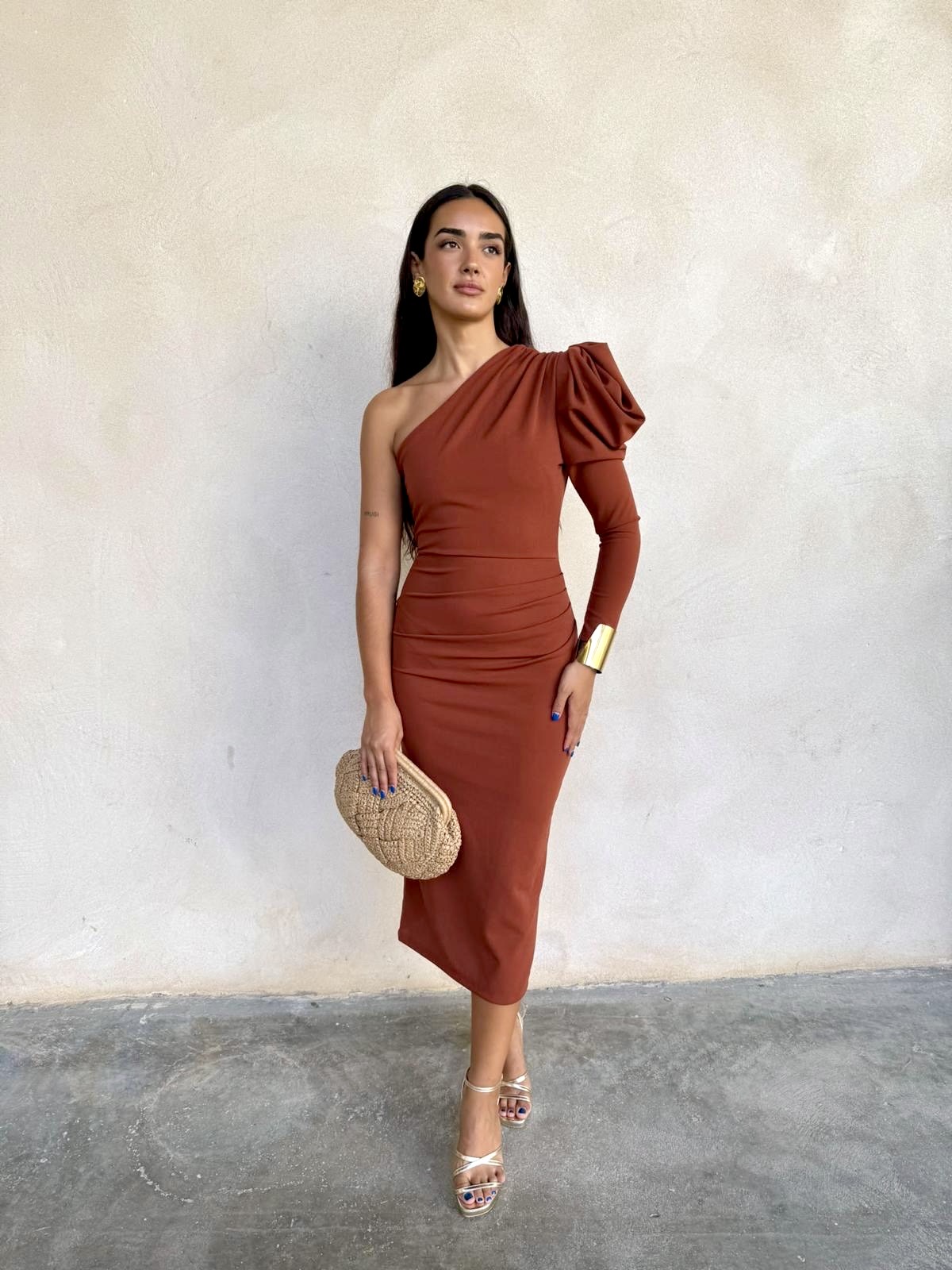 Vestido Gabriela teja