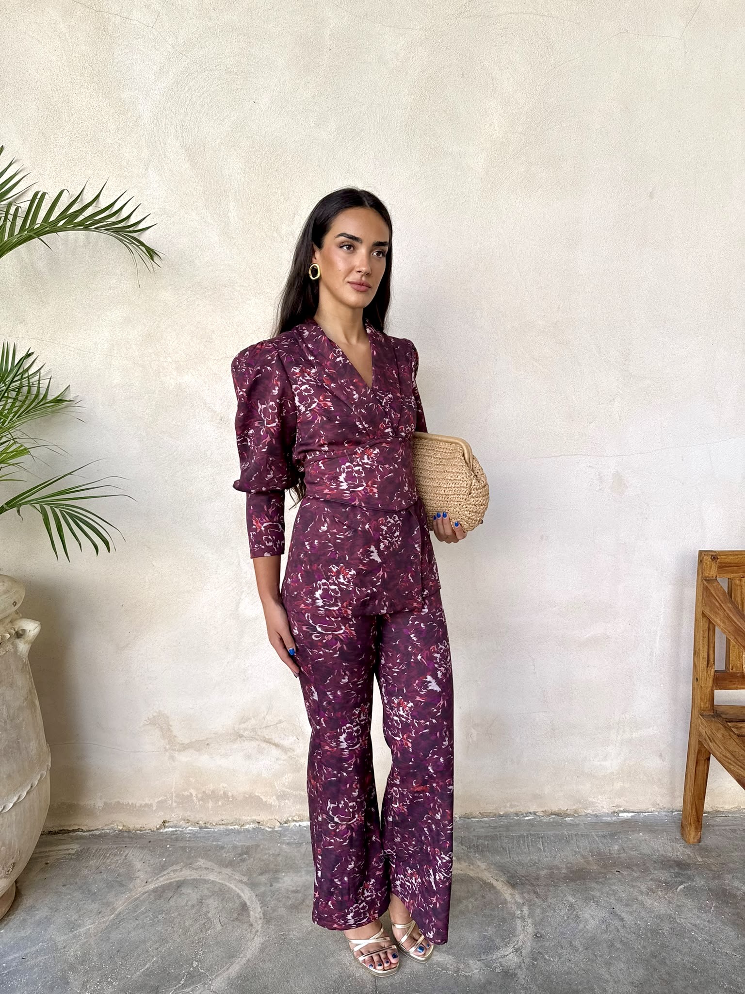 Alternative view of Conjunto traje estampado buganvilla
