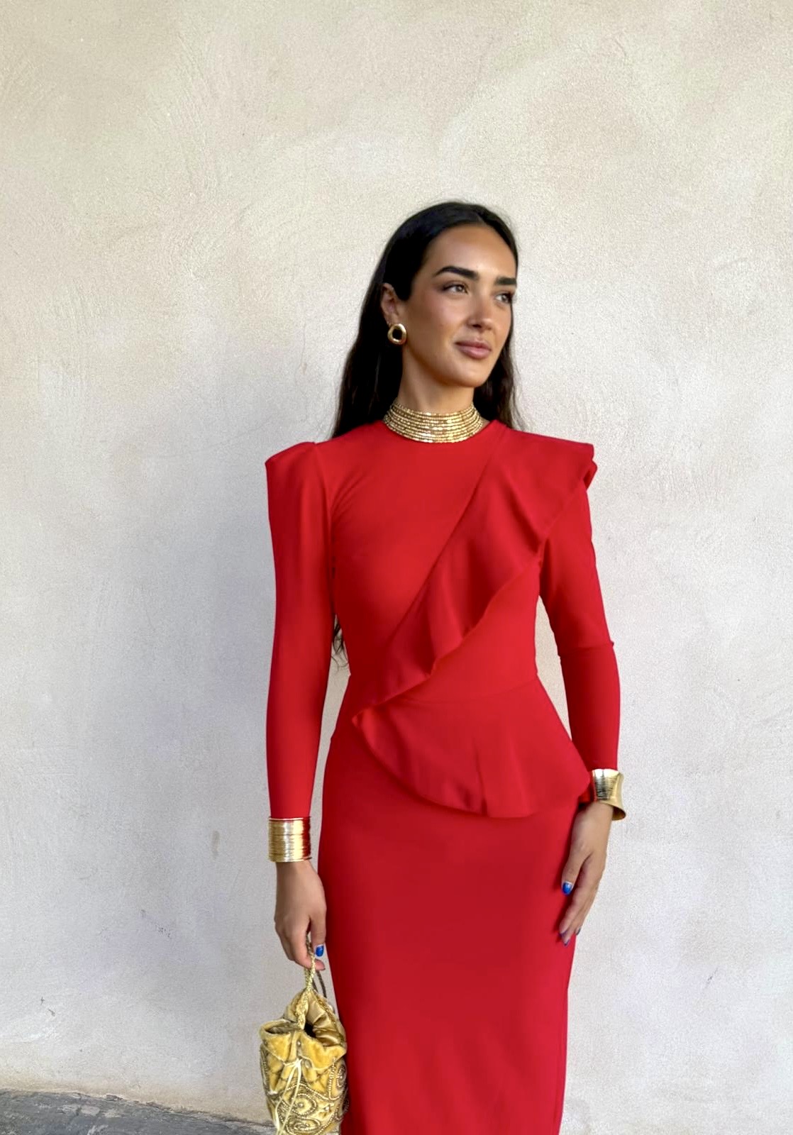 Vestido Vitoria rojo - Imagen 4