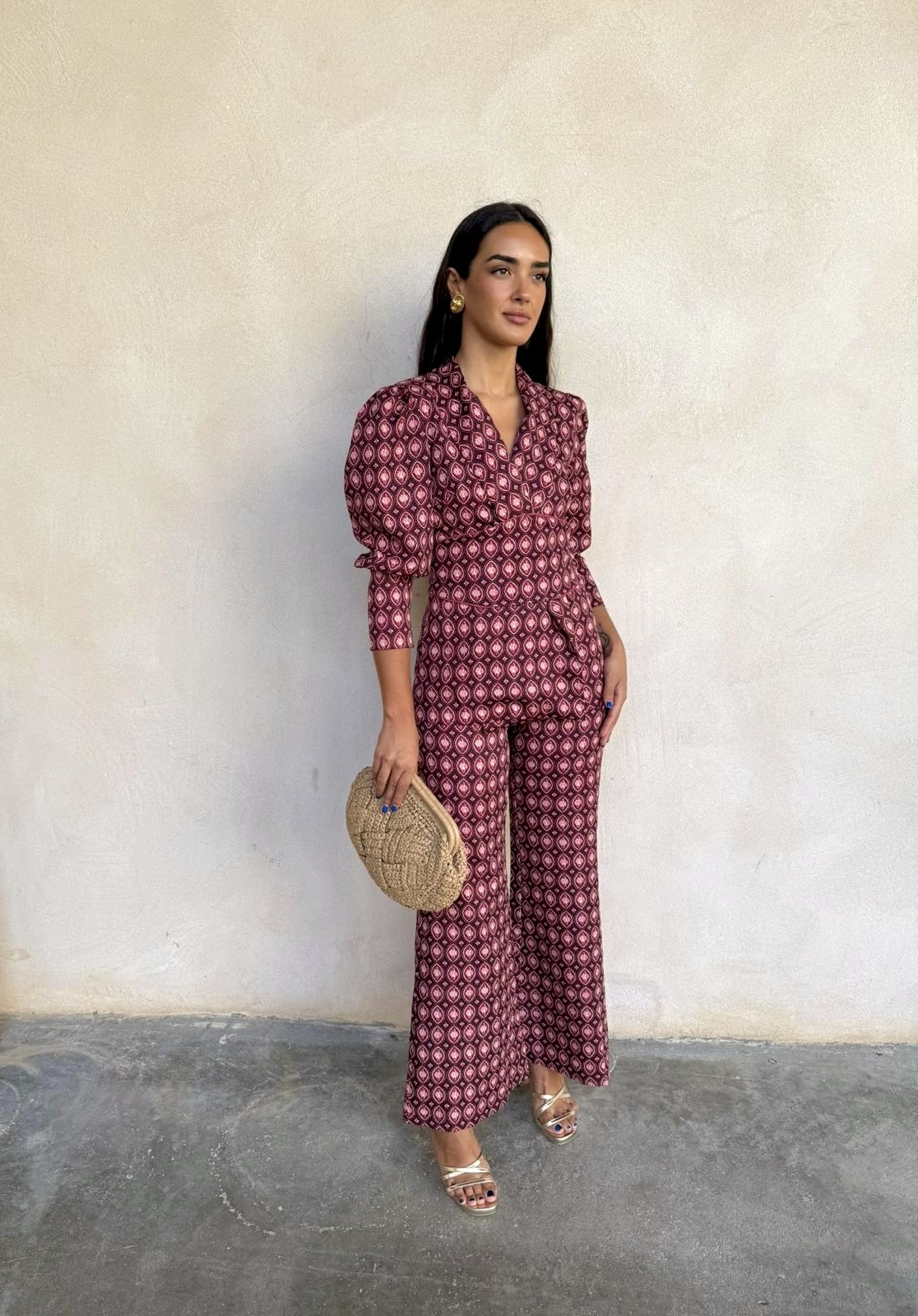 Alternative view of Conjunto traje estampado etnic