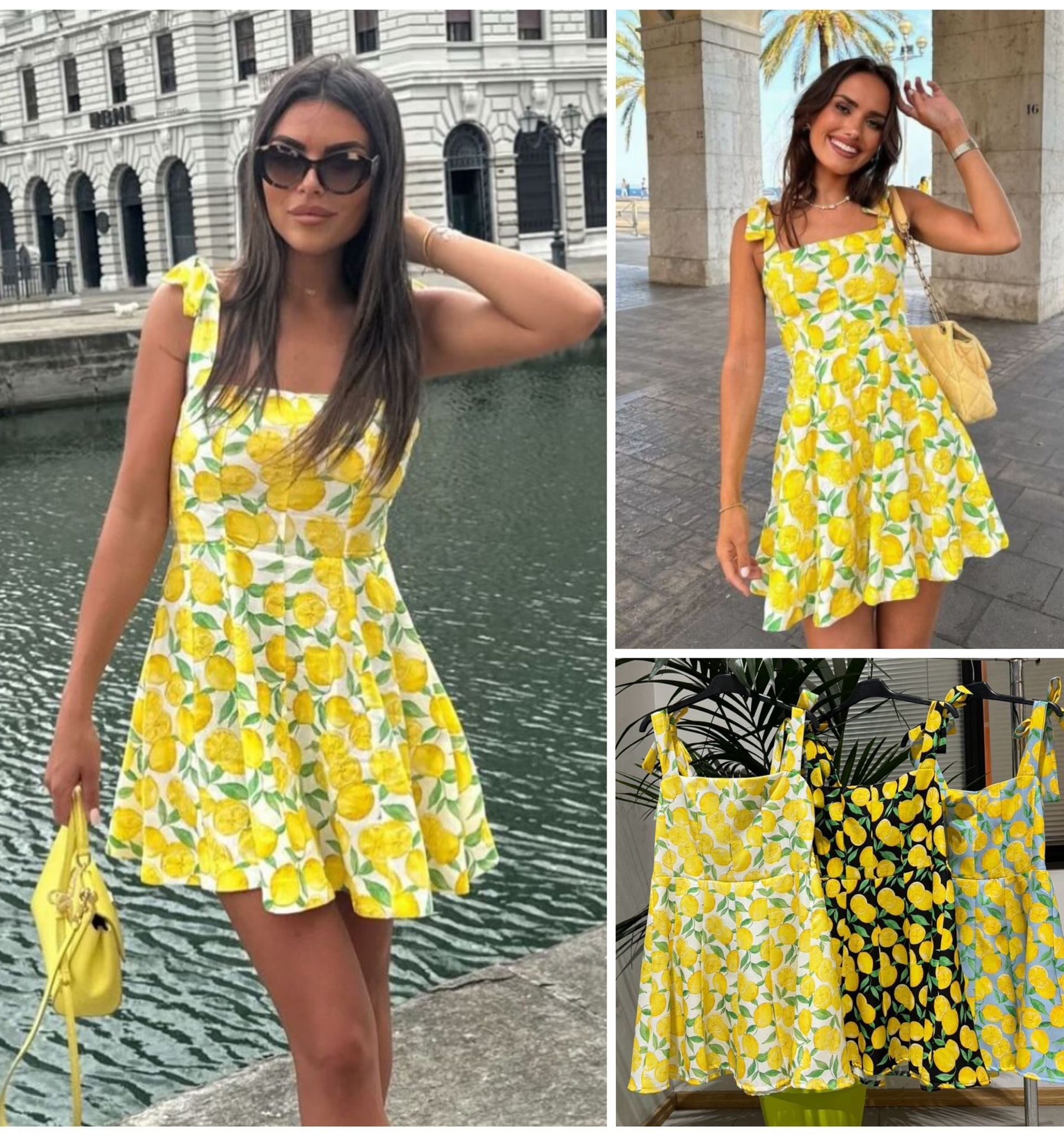 Vestido corto limones