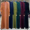 Kaftan terciopelo manga larga colores
