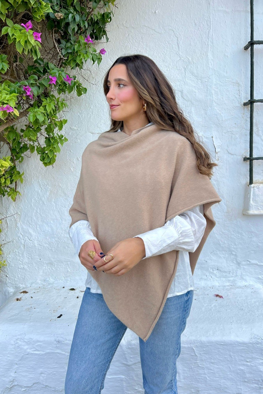 Poncho capa punto colores