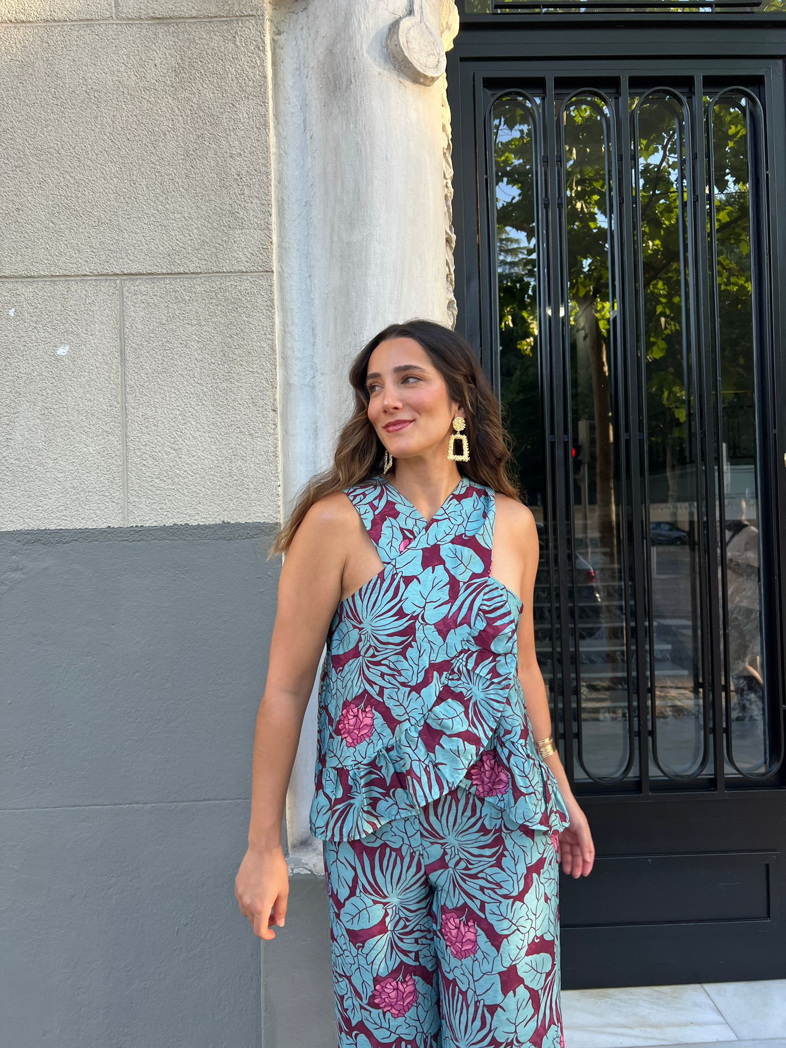 Conjunto Tropic turquesa