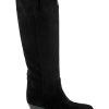 Botas cowboy lisas antelina negro
