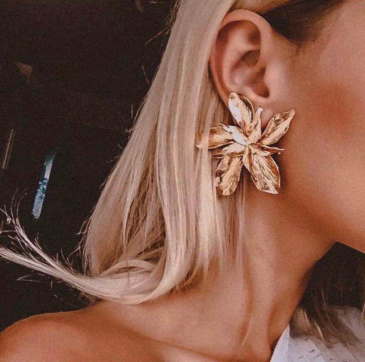 Pendientes flor golden