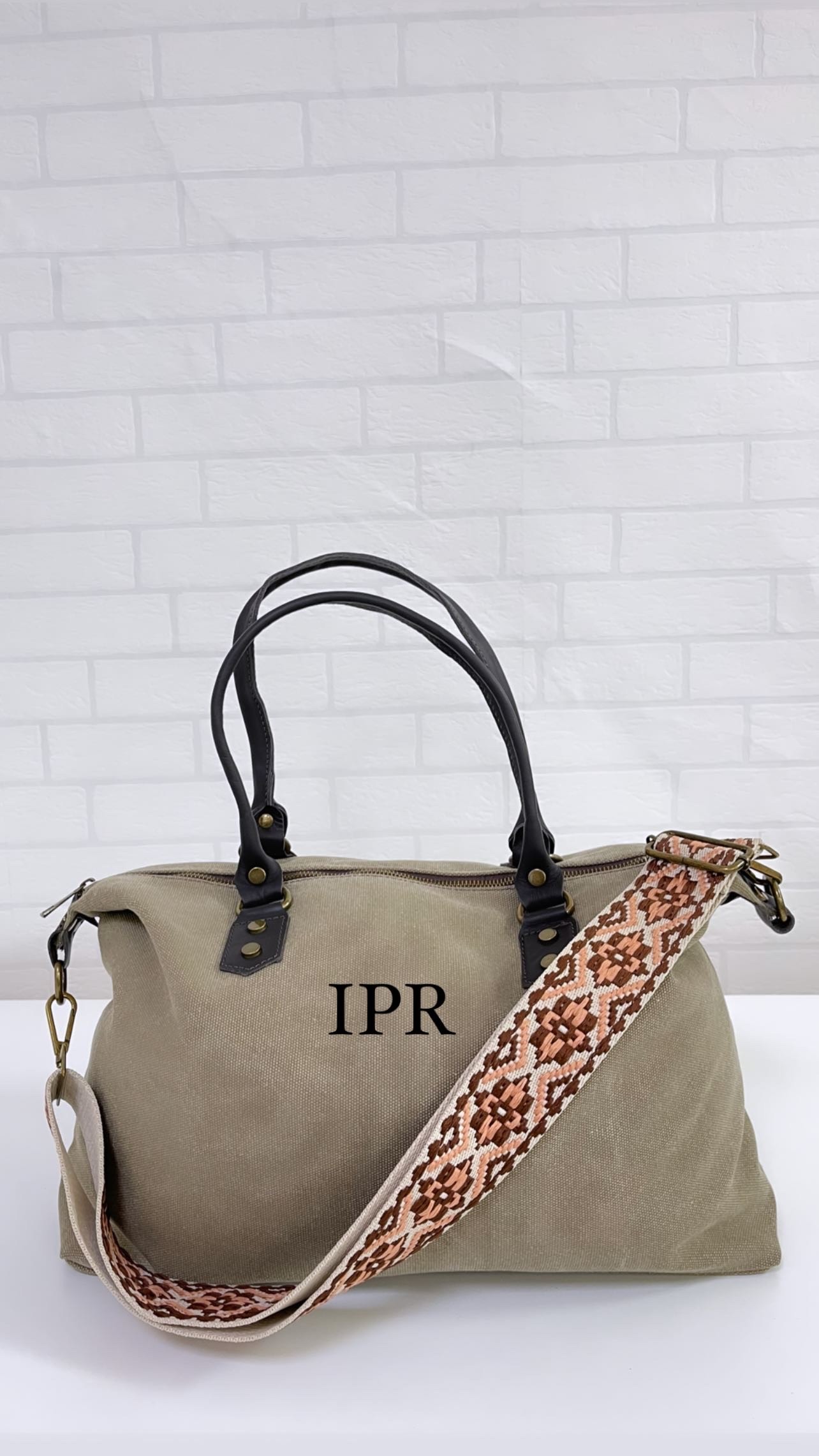 Bolso viaje camel personalizable