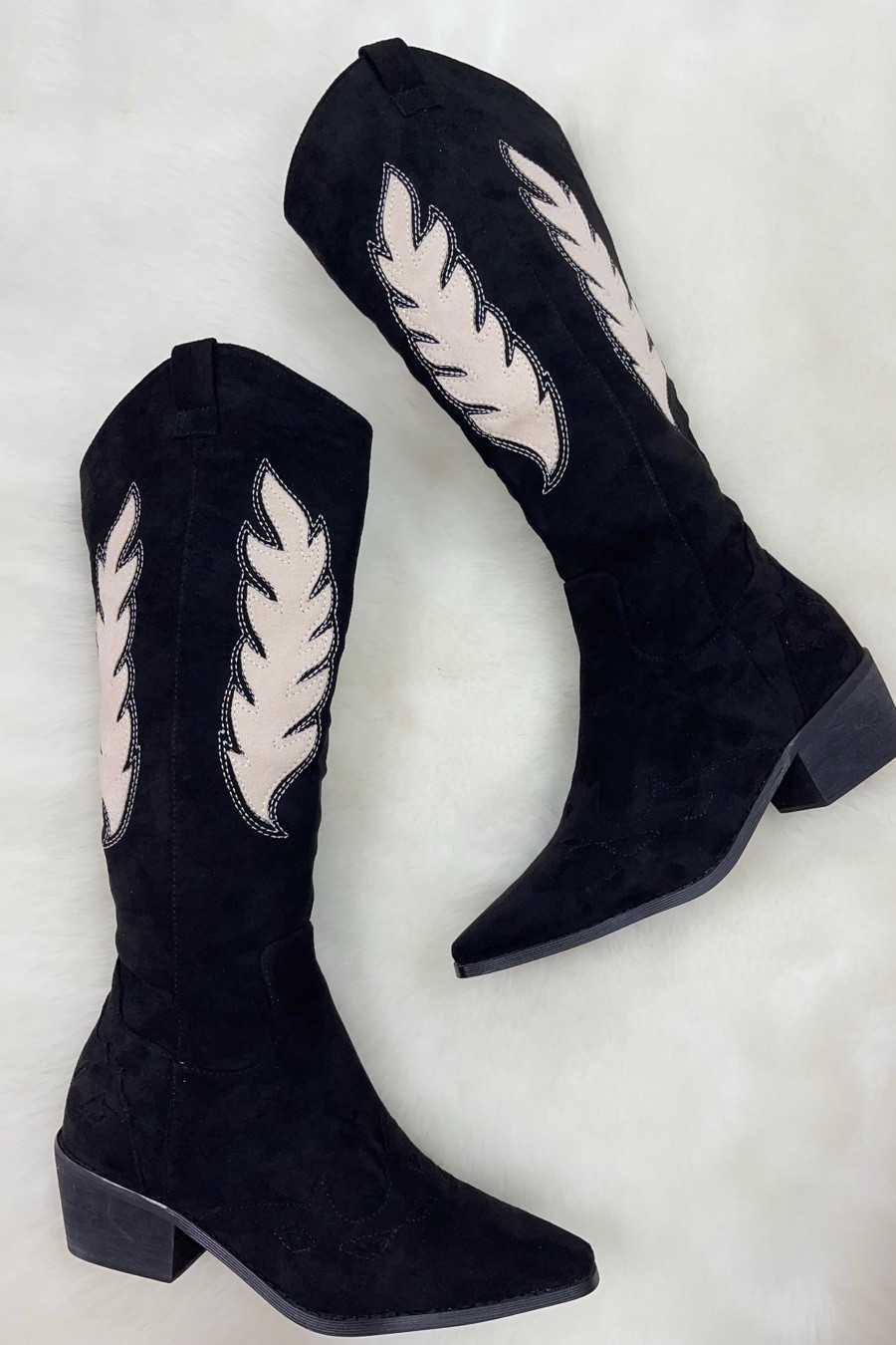 Botas cowboy bicolor antelina