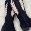 Botas cowboy bicolor antelina