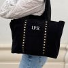 Bolso leather tachuelas negro