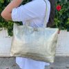 Bolso totte leather dorado personalizado