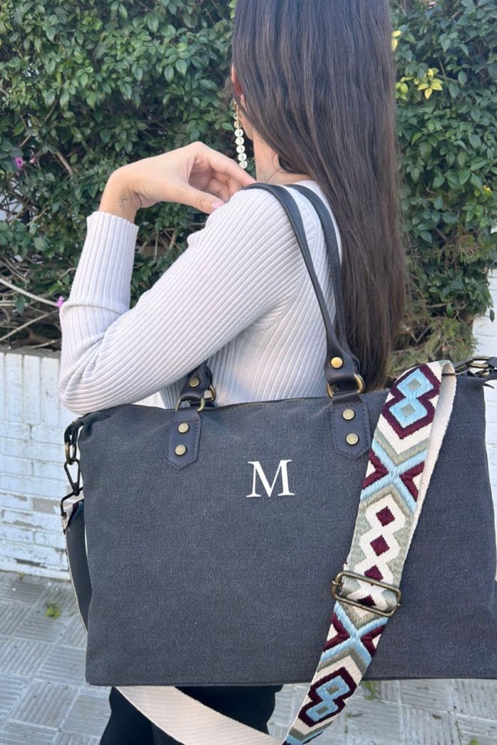 Bolso viaje personalizable gris oscuro